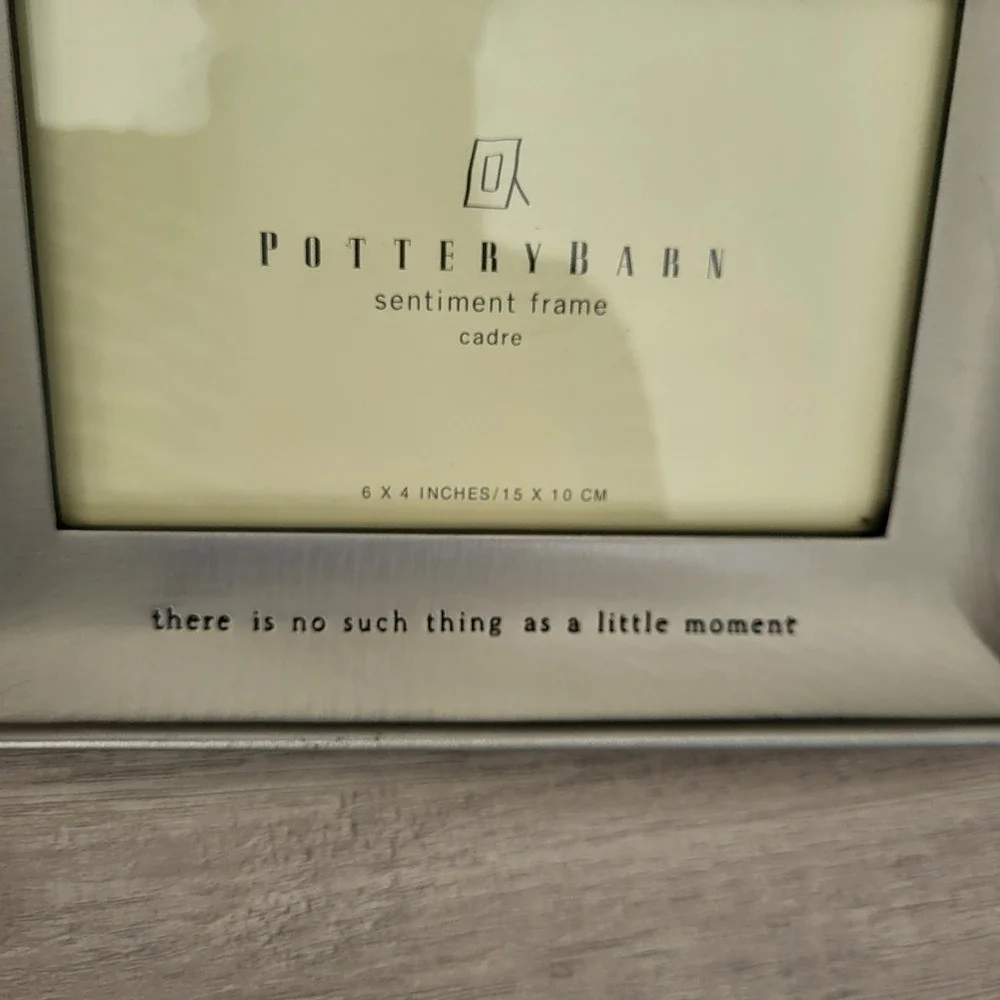 Pottery Barn Sentiment Frame 6x4 Silver Metal Photo Frame, Landscape, 1 Photo